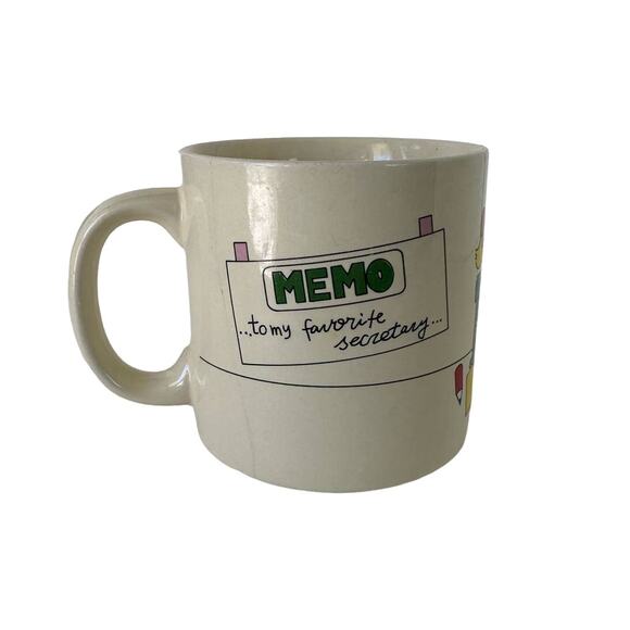 Vintage Mug 1987 Secretary, Small Crack, Use for Cute Planter - Picture 3 of 8